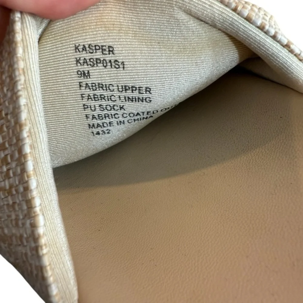 Steve Madden Women’s 9 Kasper Woven Textured Platform Slide‎ Sandals Beige Tan